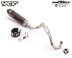 YCF Factory Racing Single Auspuffanlage YC110-136-07-BK