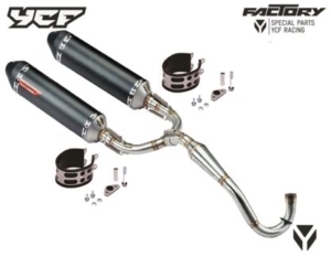 YCF Factory Racing Doppel Auspuffanlage YC110-136-08-BK