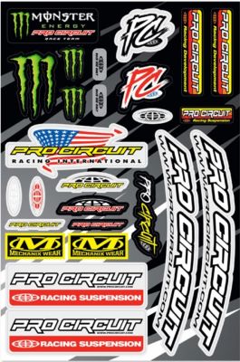 PRO CIRCUIT DE LUXE RACE TEAM STICKER KIT DC18DLX