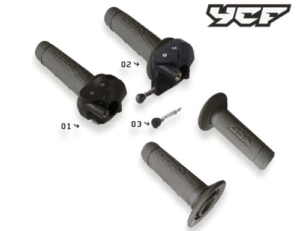 YCF Gasgriffe YC110-0138-03 | YC110-0138-04 einstellbar