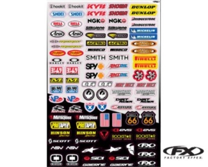 STICKERSET FX Sponsor Sticker Kit 10-68014